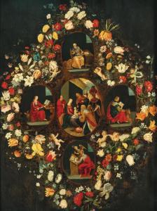 BRUEGHEL Jan II,A garland of flowers encircling the Adoration or t,Palais Dorotheum 2024-04-24