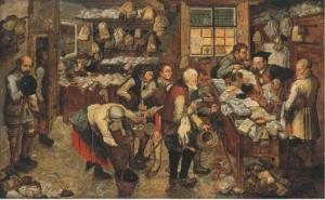BRUEGHEL Pieter II 1564-1637,The Payment of the Tithes,Christie's GB 2005-04-22