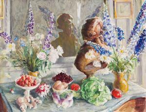 BRUGUIERE Francis Joseph 1879-1945,Fruit, Flowers, Vegetables and a Bust,1961-62,Heffel 2023-03-30