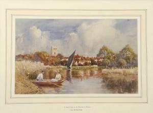 BRUHL Louis Burleigh 1861-1942,A Gentle Row on Waveney at Beccles,Keys GB 2023-01-05