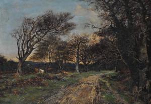 BRULEY Robert S 1888-1900,evening in the forest,Burstow and Hewett GB 2012-03-28