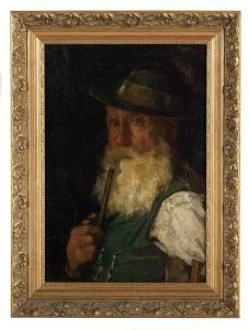 Brull Aladar 1890-1953,Portrait of a Bearded Man Smoking a Pipe,19th,New Orleans Auction 2018-01-27