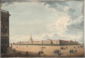 BRULOFF Alexander Pavlovich 1798-1877,Blick auf die Admiralität in St. Peters,1822,Galerie Bassenge 2022-06-01
