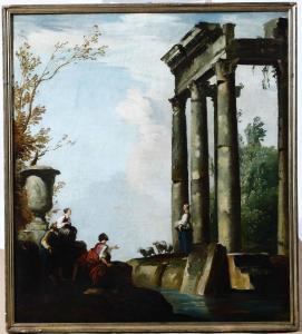 BRUMIDI Constantino 1805-1880,Capriccio con architetture,Cambi IT 2021-05-19