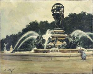 BRUN Alexandre 1854,Enfants au pied de la fontaine de l'Observa,Cannes encheres, Appay-Debussy 2020-10-10