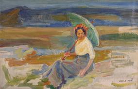 BRUN Harald 1873-1927,Kvinne med parasoll,Christiania NO 2022-02-16