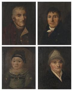BRUN Nicolas Antoine 1700-1700,portrait des membres d'une même famille,1816,Dogny Auction 2016-06-14