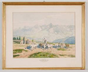 BRUN Ph 1800-1900,Chevrière dans les montagnes d'Ottenleue,1898,Piguet CH 2007-12-12