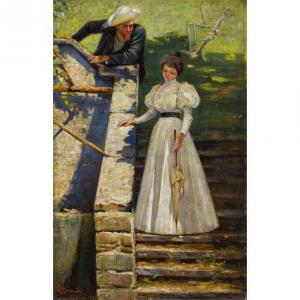 BRUNATI Gabriele 1852-1925,Il corteggiamento,1897,Wannenes Art Auctions IT 2017-05-31