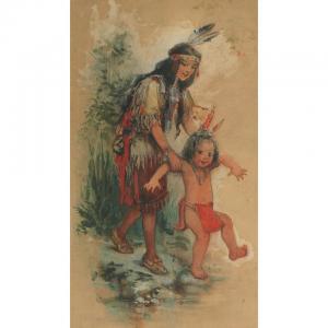 BRUNDAGE Francis Isabella 1854-1937,NATIVE MOTHER AND CHILD,Waddington's CA 2007-11-27