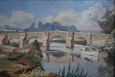 BRUNDLE Kenneth A,An oil sketch of the Teston Bridge across in Kent,Criterion GB 2019-11-25