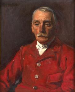 BRUNDRIT Reginald Grange 1883-1960,Portrait of Harold Dewhurst Esq of Aireville, Ski,1931,Tennant's 2024-03-16