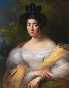 BRUNE Aimée, née Pages 1803-1866,A lady in a white frock,1830,Palais Dorotheum AT 2016-10-20