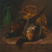 BRUNEL DE NEUVILLE Alfred Arthur,Nature Morte with pheasant and duck,Bruun Rasmussen 2010-11-01