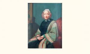 BRUNEL ROCQUE Antoine Léon 1822,portrait de dame au châle persan,Delorme-Collin-Bocage FR 2005-06-15
