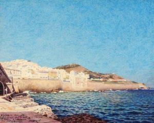 BRUNET Alexandre 1800-1900,Le port d'Alger,1893,Aguttes FR 2010-09-20