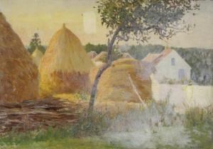 BRUNET Alexandre 1800-1900,Paysages aux cases,Saint Germain en Laye encheres-F. Laurent 2017-05-21