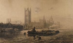 BRUNET DEBAINES Alfred Louis 1845-1939,Blick auf Westminster,Mehlis DE 2020-11-17