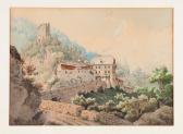 BRUNNER Alois 1859-1941,Château des environs de Munich",Dogny Auction CH 2011-04-12