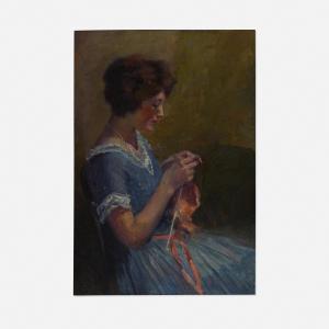 BRUNNER Frederick Sands 1886-1954,Sybil Knitting,Rago Arts and Auction Center US 2021-11-18