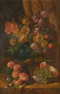 BRUNNER Julienne 1900-1900,Composition aux fleurs et aux fruits,Horta BE 2013-04-22