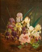 BRUNNER Julienne 1900-1900,Le bouquet aux iris,Horta BE 2016-11-21