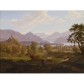 BRUNNER SALOMON 1778-1848,VIEW OF MEGGEN WITH THE RUIN OF NEU-HABSBURG,Sotheby's GB 2011-01-28