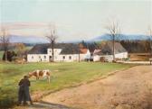 BRUNNER Samuel 1858-1939,Landscape with a Farm,Palais Dorotheum AT 2018-09-22