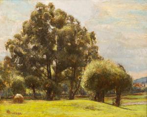 BRUNNER Samuel 1858-1939,Landscape with Trees,Palais Dorotheum AT 2019-03-09