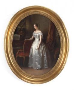 BRUNNICH Morten Thrane 1805-1861,A Russian interior with a young Russian lady ,1851,Bruun Rasmussen 2020-12-07