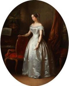 BRUNNICH Morten Thrane 1805-1861,A Russian interior with a young Russian lady ,1851,Bruun Rasmussen 2021-01-25
