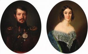 BRUNNICH Morten Thrane 1805-1861,Portraits of Captain de Lorréa Henriques,Bruun Rasmussen 2019-01-14