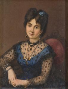 BRUNO E 1800-1800,PORTRAIT OF A LADY WITH JEWELRY,1871,Babuino IT 2014-12-15