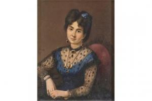 BRUNO E 1800-1800,PORTRAIT OF LADY WITH JEWELS,1871,Babuino IT 2015-07-07
