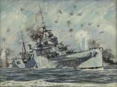 BRUNOE Soren 1916-1994,Sea battle,1959,Burstow and Hewett GB 2013-03-27
