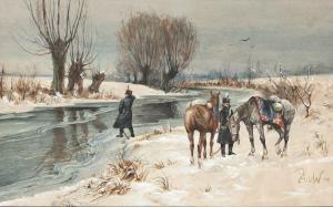 BRUNSWICK 1525-1550,Berittene Soldaten am gefrorenen Fluss,Hargesheimer Kunstauktionen DE 2012-09-14