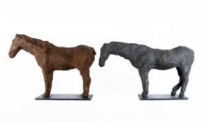 BRUS Johannes 1942,Zwei Pferde,2002,Peter Karbstein DE 2023-06-24