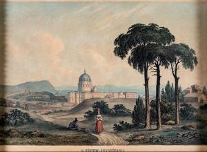 BRUSEWITZ Gustaf,Il Vaticano dalle falde di Monte Mario,1840,Casa d'Aste Arcadia 2021-03-02