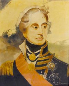 BRUSSELL J.H 1900-1900,Portrait study Admiral Lord Nelson,Fellows & Sons GB 2016-05-23