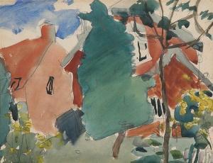 BRUSSELMANS JEAN 1883-1954,Le jardin-I,1920,Bernaerts BE 2018-03-21