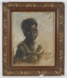 BRUYERE BLONDIAU Renée 1897-1967,Portrait de femme africaine,Tradart Deauville FR 2018-10-07