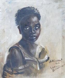 BRUYERE BLONDIAU Renée 1897-1967,Portrait de "Telemoka Ko,Saint Germain en Laye encheres-F. Laurent 2019-10-27