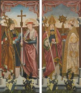 BRUYN Bartholomaeus II,THE FOUR CHURCH FATHERS: SAINTS GREGORY AND JEROME,Sotheby's 2017-05-03