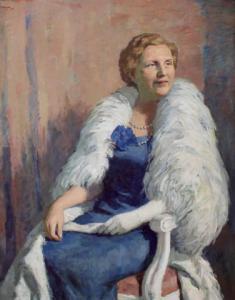 BRUYN Jacob 1906-1989,Koningin Juliana in een blauwe avondjapon met witt,1952,Venduehuis 2021-10-17