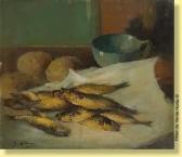 BRUYNE de Joost 1900-1900,Nature morte aux poissons,1949,Horta BE 2009-03-16