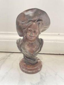 BRUYNEEL Victor 1800-1900,Buste de femme au chapeau,Kapandji Morhange FR 2021-12-21