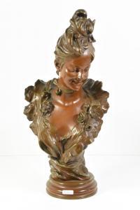 BRUYNEEL Victor 1800-1900,Buste de jeune femme,Rops BE 2019-10-06