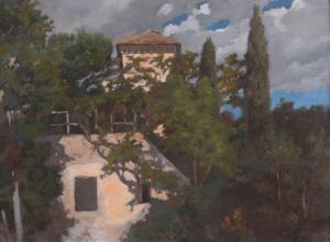 BRUZZI Stefano 1835-1911,Paesaggio toscano con casale,Galleria Pananti Casa d'Aste IT 2024-04-19
