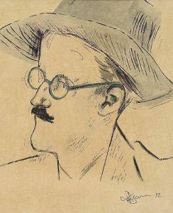 BRYAN J 1800-1800,PORTRAIT OF JAMES JOYCE,Ross's Auctioneers and values IE 2019-09-11