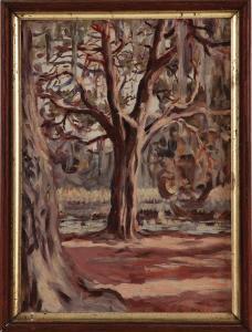 BRYAN Richard Jenkins 1907-1986,CEDAR TREE AT HICKORY HILL PLANTATION,1939,Charlton Hall 2013-06-21